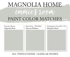 تطابق رنگی رنگ اتاق Emmie در خانه مگنولیا |  رنگهای سبز رنگ!