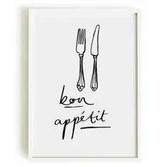 چاپ A4 Bon Appétit - چاپ آشپزخانه فرانسوی