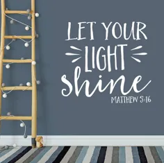 متی 5:16 بگذارید نور شما دکوراسیون کلیسای اتاق جوانان را بدرخشد |  اتسی