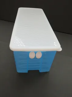 ظرف هوشمند هوشمند یخچال Tupperware شفاف و بزرگ آبی |  اتسی