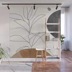 نقاشی دیواری هنر / حداقل دیوار گیاهی توسط thindesign