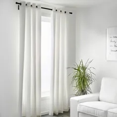 پرده تیره کننده اتاق MERETE ، 1 جفت ، سفید سفید ، 57x98 "- IKEA
