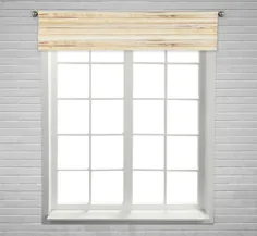 پرده پنجره پارچه ای چوبی و چوبی قهوه ای چوبی