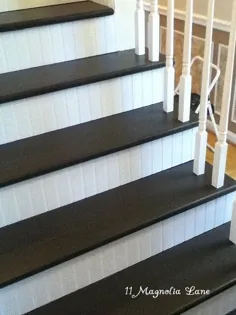 راه پله را با آج های رنگ آمیزی شده و بالابرهای تخته ای |  11 مگنولیا لین