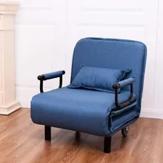 صندلی بازو تاشو تخت آبی