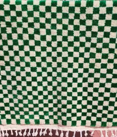 فرش سبز شطرنجی فرش مراکش فرش سفارشی مراکش |  اتسی