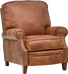 نام تجاری آمازون - Stone & Beam Jameson Farmhouse Leather Recliner، 36 "W، Saddle Brown