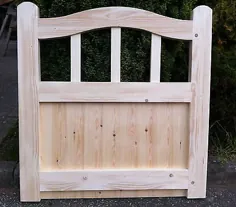 بالای چوبی تاق دار کلبه ای سبک چوبی باغ دروازه ای خمیده |  eBay