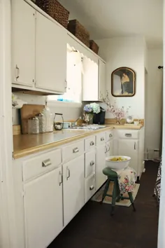 کابینت آشپزخانه نقاشی شده!  ... قبل و بعد