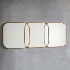 آینه دیواری سه تایی وندلا ، طلایی