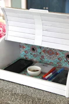 Bread Box Repurposed To Charging Station (Thrift Shop Shakedown # 3) - Artsy Chicks Rule®