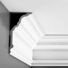 دکوراسیون اوراك (تاج سفید پلی اورتان با چگالی بالا صورت سفید 11-1 / 4 اینچ در 78 اینچ سفید بلند)