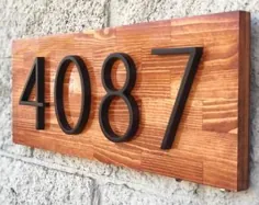 علامت آدرس عمودی Chevron + پلاک آدرس + شماره خانه + شماره خانه + استخوان شاه ماهی آدرس صفحه اصلی + علامت شماره چوبی