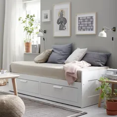 قاب BRIMNES با دو کشو ، سفید ، توئین - IKEA