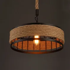 122.0US $ | Vintage pendant Lamp Loft Industrial Retro Creative شاهدانه طناب آویز نور سبک اروپایی لوستر لامپ | لوستر لامپهای روشنایی | لوستر لوستر لوستر - AliExpress