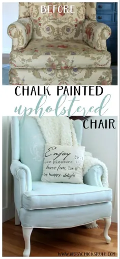 صندلی روکش دار نقاشی شده (رنگ گچی) - Artsy Chicks Rule®