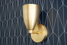 Cone Shade Sconce Art Deco Lighting هندسی نور دیواری |  اتسی