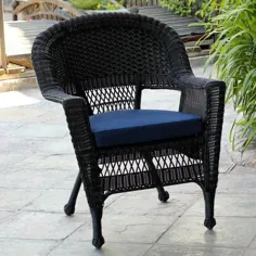 صندلی بازوی چوبی خیزران مبلمان پاسیو در فضای باز Wicker Garden