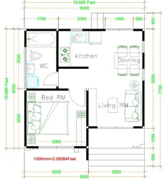 طرح های کلبه کوچک 6x6 متر 20x20 فوت - Pro Home DecorS