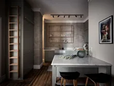 آشپزخانه سبز و مرمر نعنا - طراحی COCO LAPINE