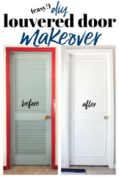 DIY Louvered Cloet Door Makeover |  بیگ بنگ برای جفتک شما