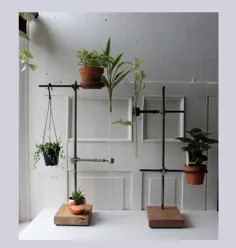 پایه بزرگ آزمایشگاهی سبک صنعتی گیاه ایستاده گلدان آزمایشگاهی شیشه بلند / گلدان مدرن / صفحه نمایش مدرن / گیاهی 25 "تعداد RTS