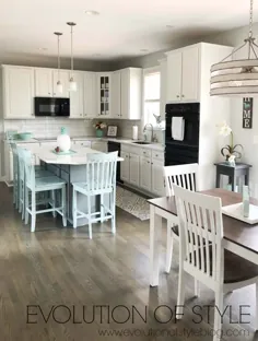 کابینت های آشپزخانه نقاشی شده با رنگ سفید و منظره شهر شروین ویلیامز - تکامل سبک