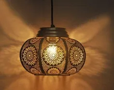 چراغ آویز مراکشی ، لامپ مراکشی ، چراغ آویز ، چراغهای روشنایی نورپردازی جدید دکوراسیون منزل