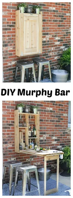 DIY Cool Fold-Down Outdoor Murphy Bar - ایده ای بسیار خلاقانه