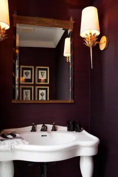 اتاق پودر بنفش با سینک ظرفشویی پایه پاریسی - انتقالی - حمام