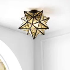 چراغ سقفی فلش LED Stella Moravian Star Metal Flush Mount