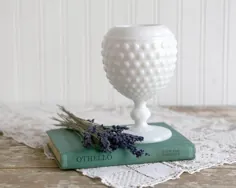 گلدان پایه شیشه شیر گلدان ملی شیشه امپریال |  اتسی