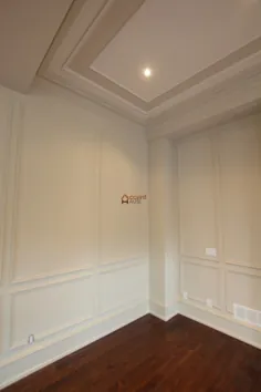پانل های دیواری Wainscoting ایده های تخته سنگ در اتاق ها ، نصب راه آهن صندلی چوبی