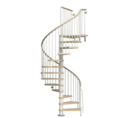 Arke Phoenix 63 in. White Spiral Staircase Staircase Kit-K07098 - انبار خانه