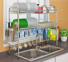 قفسه خشک کن ظرف ظرفشویی و فضای ذخیره سازی