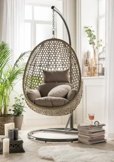 صندلی آویز Destiny Cocoon De Luxe صندلی آویز سبد آویز Polyrattan