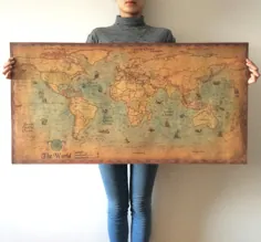 پوستر نقشه جهان دریایی