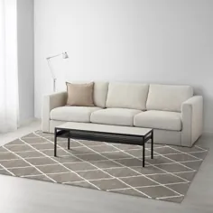 فرش VANTORE ، توده کم ، خاکستری ، الگوی سفید الماس ، 7 '10 "x9" 10 "- IKEA