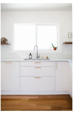کابینت جلو آشپزخانه مسطح سفید