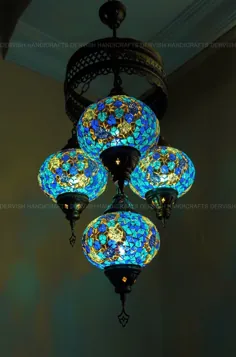 لامپ های موزاییکی روشنایی لوستر لامپ سقفی چراغ ماه |  اتسی