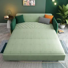 مبل راحتی خواب آور مبل کانورتیبل روفرشی سبز