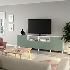 واحد تلویزیون BESTÅ با در و کشو ، سفید ، سبز ، خاکستری ، Notviken / Stubbarp ، 94 1 / 2x16 1 / 2x29 1/8 ". آن را در اینجا پیدا کنید! - IKEA