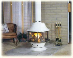 Malm Spin a Fire fire fireplace ”شومینه ایستاده چوب / گاز به قطر 32 اینچ