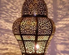 چراغ طبقه لامپ آباژور مراکشی فانوس خانگی بازی تماشایی لامپ های سبک