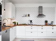 کاشی سفید ، نوع آشپزخانه دوغاب سیاه - طراحی COCO LAPINE