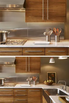 ایده طراحی آشپزخانه - برای جلوه ای زیبا ، پشت جلویی ضدزنگ نصب کنید