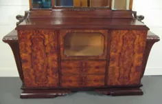 بوفه آرت دکو Burl Walnut Credenza با آینه