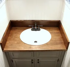 چوب DIY پیشخوان حمام
