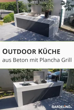کوره Beton-Outdoor Küche mit Plancha