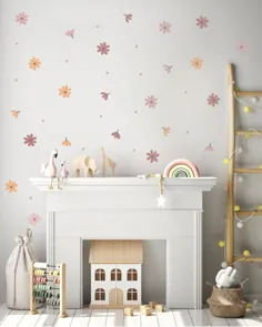 گلبرگ و نقاط گلبرگ دیواری برای مهد کودک اتاق خواب |  اتسی